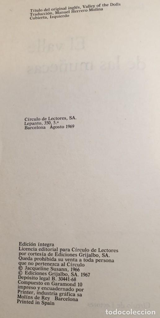 Libros de segunda mano: El valle de las mu&ntilde;ecas Jacqueline Susann - Foto 3