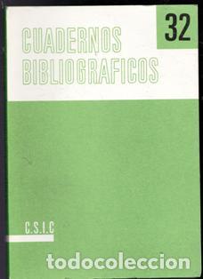 Libros de segunda mano: Cuadernos Bibliogr&aacute;ficos n&ordm; 32. CSIC - Foto 1
