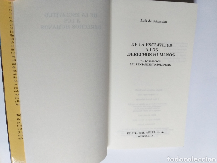 Libros de segunda mano: De la esclavitud a los derechos humanos Luis de Sebasti&aacute;n - Foto 7