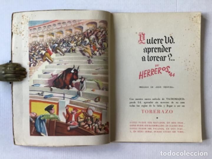 Libros de segunda mano: &iquest;QUIERE VD. APRENDER A TOREAR? - HERREROS, Enrique. - Foto 2