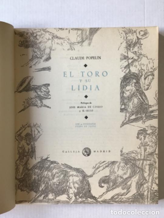 Libros de segunda mano: EL TORO Y SU LIDIA. - POPELIN, Claudio. - Foto 2