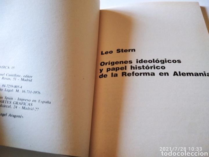 Libros de segunda mano: Libro introducci&oacute;n a la historia social de la REFORMA Leo stern - Foto 2