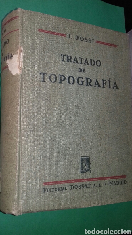 Libros de segunda mano: I. FOSSI: TRATADO DE TOPOGRAFIA. DOSSAT, 1944 - Foto 1
