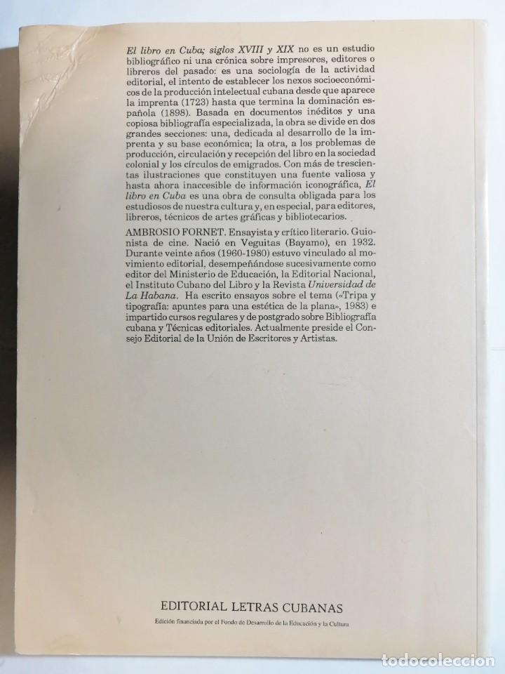 Libros de segunda mano: AMBROSIO FORNET. EL LIBRO EN CUBA. 1994. - Foto 6