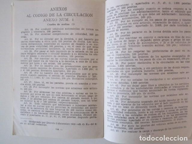 Libros de segunda mano: (232) LIBRO EL CODIGO DE CIRCULACION 1961 - Foto 3