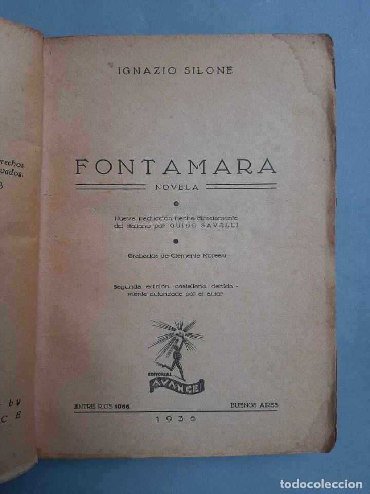 Libros de segunda mano: Ignazio Silone - Fontamara - 8 grabados de Cl&eacute;ment Moreau - Foto 2