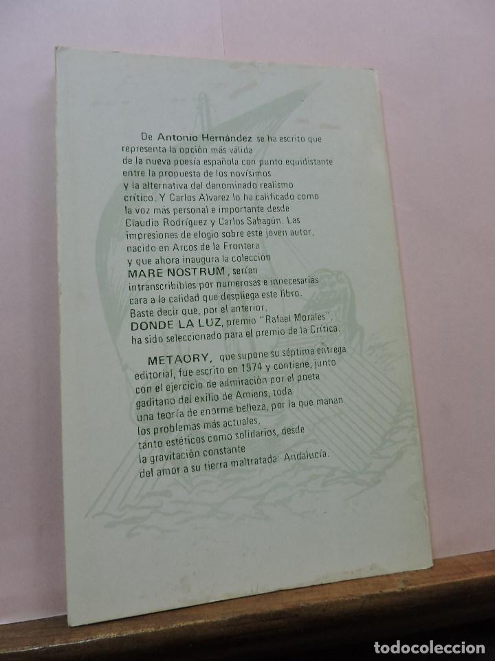 Libros de segunda mano: Metaori. HERN&Aacute;NDEZ, Antonio. Mare Nostrum - Foto 2