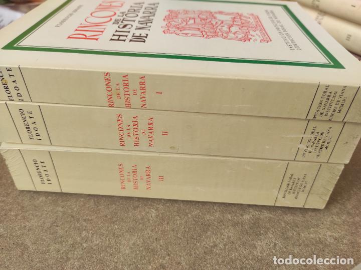 Libros de segunda mano: RINCONES DE LA HISTORIA DE NAVARRA - FLORENCIO IDOATE (3 TOMOS) - Foto 2