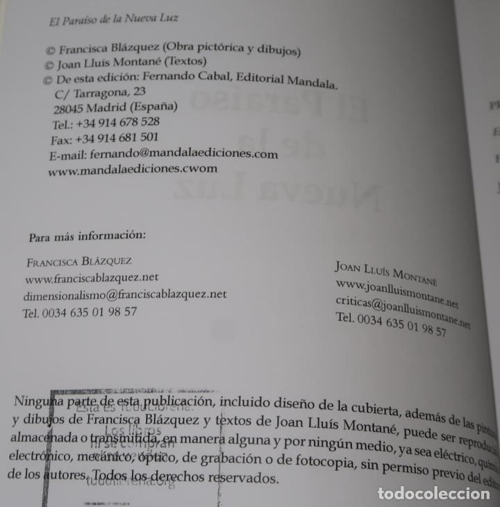 Libros de segunda mano: El paraiso de la nueva luz - Francisca Bl&aacute;zquez - Mandala Ediciones (2011) - Foto 2