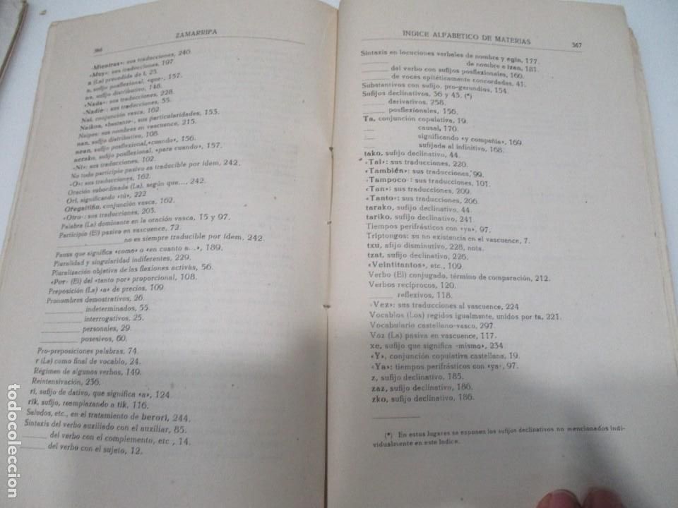 Libros de segunda mano: PABLO DE ZAMARRIPA Y URAGA Gram&aacute;tica Vasca W8430 - Foto 5