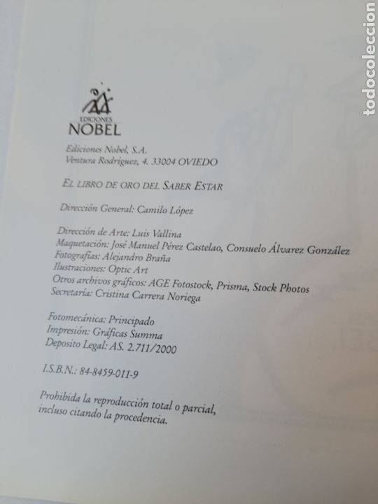 Libros de segunda mano: El libro de oro del saber estar, Ediciones Nobel - Foto 2
