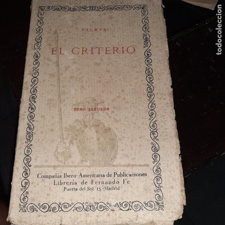 Libros de segunda mano: EL CRITERIO. TOMO SEGUNDO. BALMES - Foto 1
