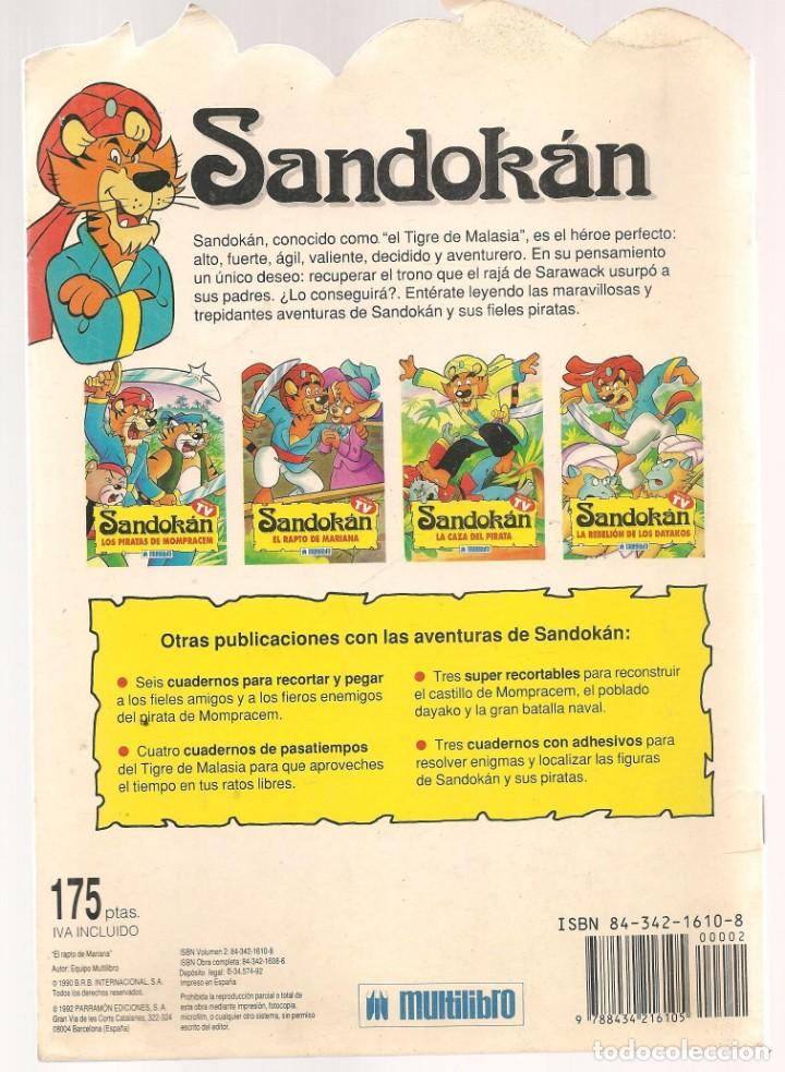 Libros de segunda mano: CUENTO TROQUELADO. SANDOK&Aacute;N. SERIE DE TV. MULTILIBRO. (C/A23) - Foto 2