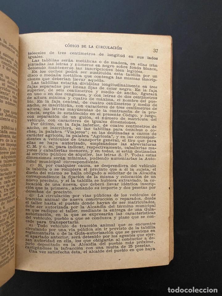 Libros de segunda mano: CODIGO DE LA CIRCULACION. NUEVA ED. MADRID, 1935. PAGS: 120 - Foto 4