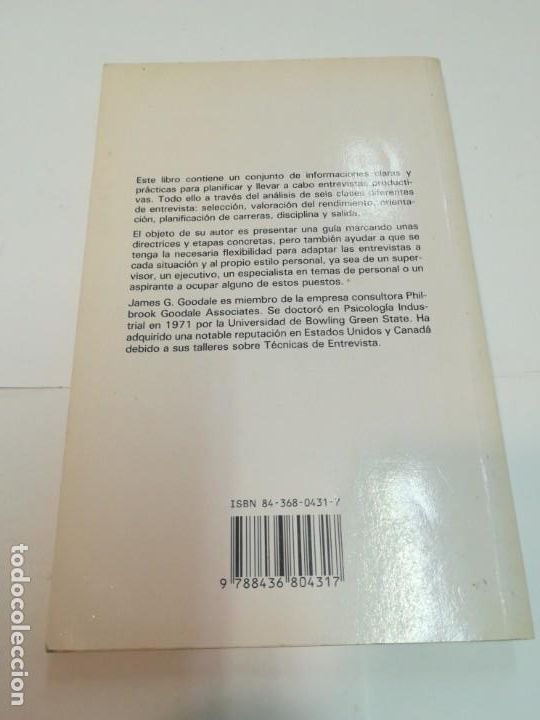 Libros de segunda mano: JAMES G. GOODALE La entrevista SA5109 - Foto 2
