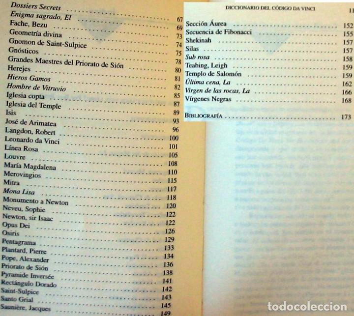 Libros de segunda mano: DICCIONARIO DEL C&Oacute;DIGO DA VINCI - SIMON COX - ED. EDAF 2004 - VER INDICE - Foto 4