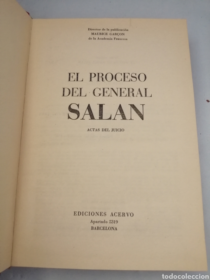 Libros de segunda mano: EL PROCESO DEL GENERAL SALAN: ACTAS DEL JUICIO (PRIMERA EDICI&Oacute;N) - Foto 3