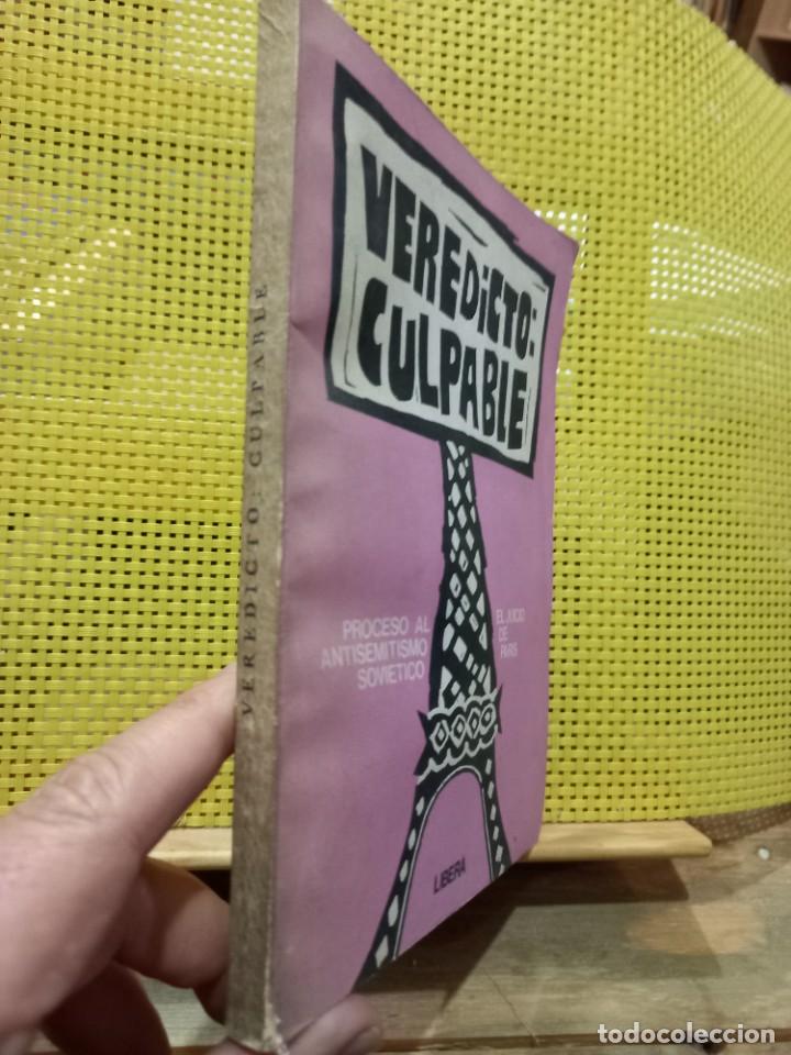 Libros de segunda mano: Veredicto: culpable - Proceso al antisemitismo sovi&eacute;tico - El juicio de Par&iacute;s - Libera 1975 - Foto 2