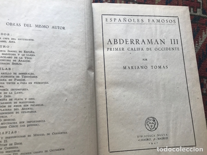 Libros de segunda mano: Abderram&aacute;n III. Mariano Tom&aacute;s. 1947 - Foto 4