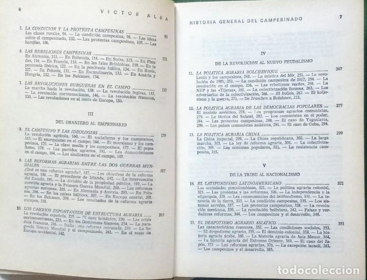 Libros de segunda mano: HISTORIA GENERAL DEL CAMPESINADO - VICTOR ALBA - Foto 4