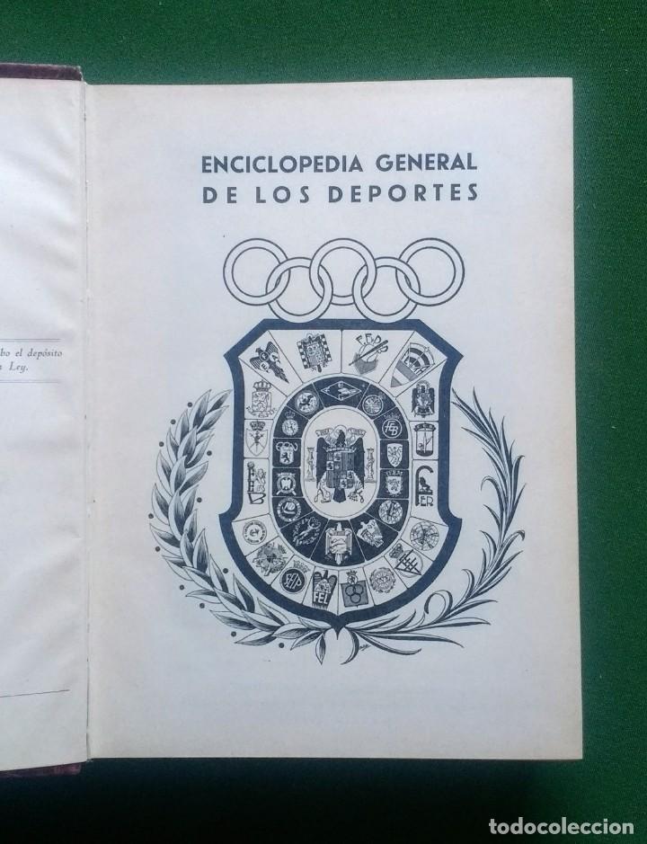 Libros de segunda mano: ENCICLOPEDIA GENERAL DE LOS DEPORTES - 1954 - Foto 3