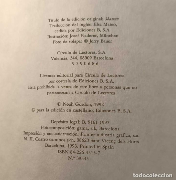 Libros de segunda mano: Libro: Cham&aacute;n, Noah Gordon, 1993 - Foto 3