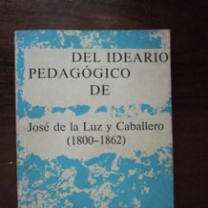 Libros de segunda mano: DEL IDEARIO PEDAGÓGICO DE JOSÉ DE LA LUZ Y CABALLERO (1800 1862). JUSTO A. CHÁVEZ RODRÍGUEZ. 1992. Lote 282236058