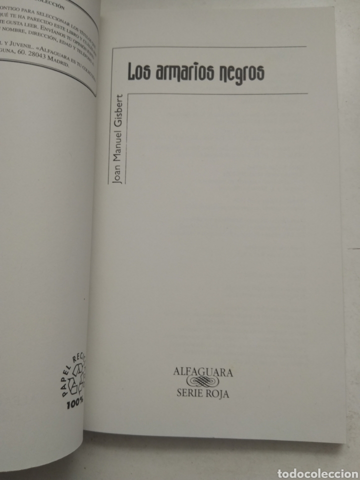Libros de segunda mano: LOS ARMARIOS NEGROS/JUAN MANUEL GISBERT - Foto 2