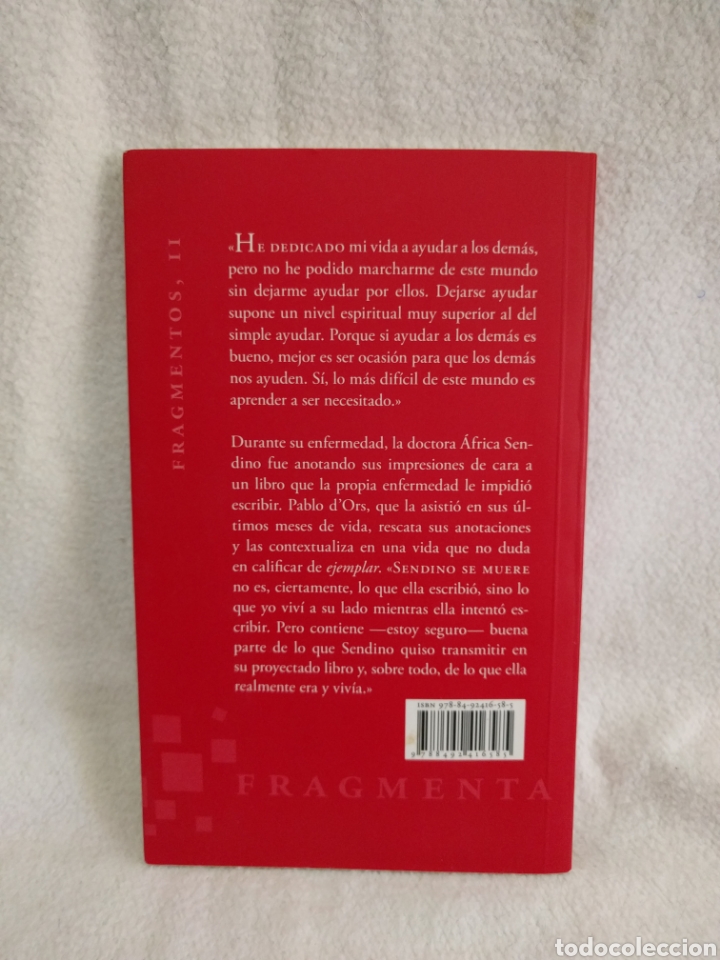 Libros de segunda mano: Pablo dors. Sendino se muere. Fragmenta editorial. - Foto 2