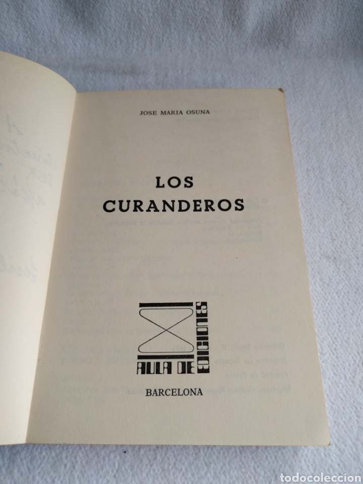 Libros de segunda mano: Los curanderos. Libro de bolsillo. Jos&eacute; Mar&iacute;a Osuna. - Foto 4