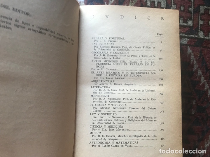 Libros de segunda mano: El legado del islam. Madrid 1947. Pegaso - Foto 5