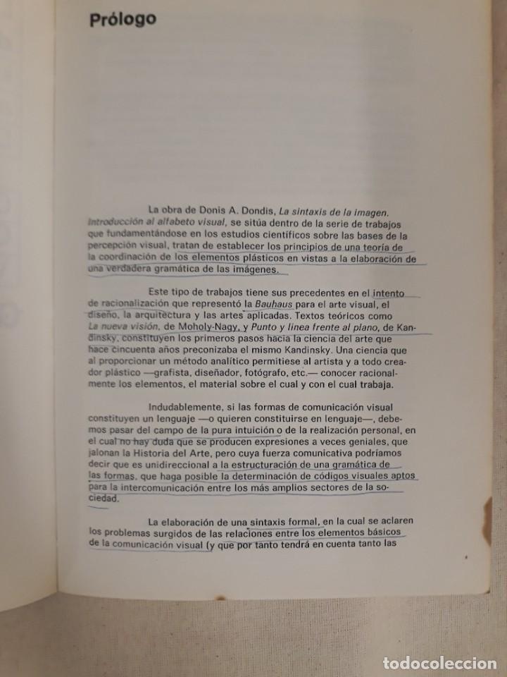 Libros de segunda mano: DONDIS, D.A. INTRODUCCI&Oacute;N AL ALFABETO VISUAL. LA SINTAXIS DE LA IMAGEN - Foto 2