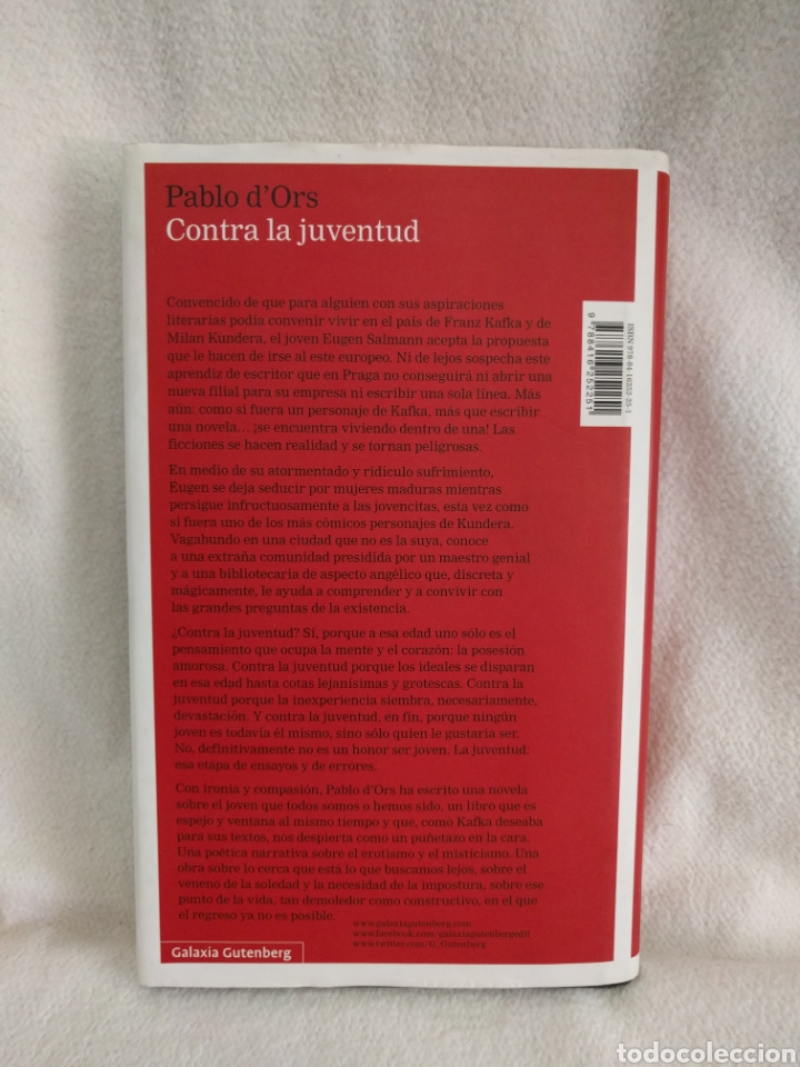 Libros de segunda mano: Pablo dOrs. Contra la juventud. Galaxia gutenberg. - Foto 2