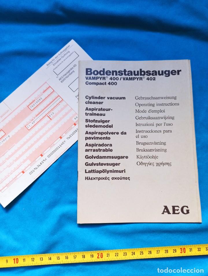 Libros de segunda mano: Manual de instrucciones AEG vapyr 400 - Foto 1