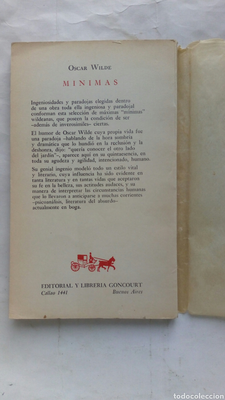 Libros de segunda mano: Minimas (Selecci&oacute;n de paradojas). Oscar Wilde. - Foto 3