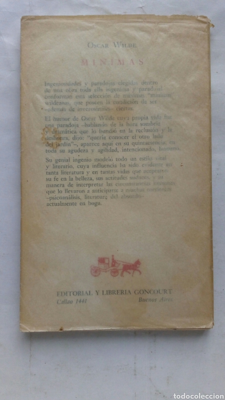 Libros de segunda mano: Minimas (Selecci&oacute;n de paradojas). Oscar Wilde. - Foto 4