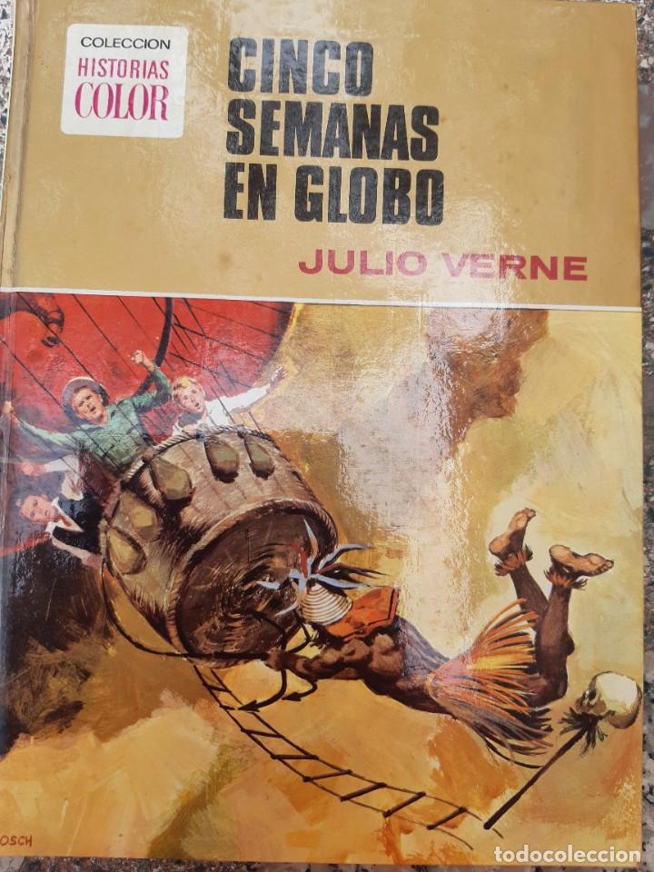 Libros de segunda mano: Cinco semanas en globo - Foto 1