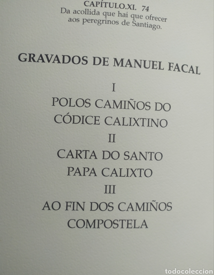 Libros de segunda mano: CODICE CALIXTINO Liber IIII, gravados Manuel Facal - Foto 9