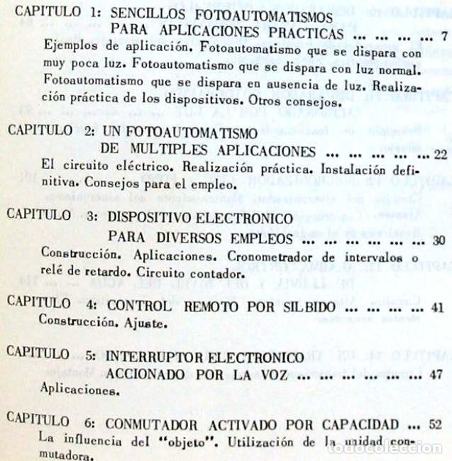Libros de segunda mano: AUTOMATISMOS DE F&Aacute;CIL CONSTRUCCI&Oacute;N - PR&Aacute;CTICA ELECTR&Oacute;NICA - REDE 1974 - VER INDICE - Foto 2