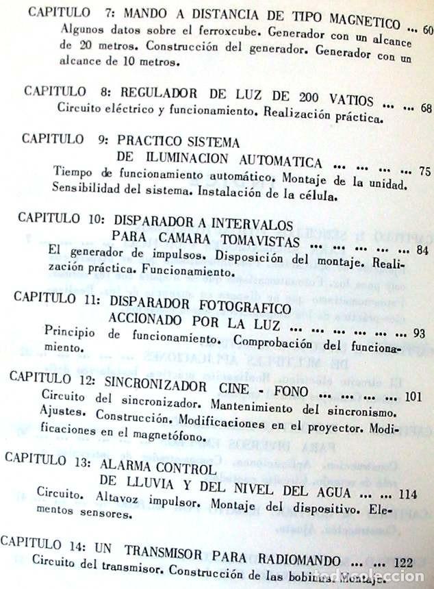 Libros de segunda mano: AUTOMATISMOS DE F&Aacute;CIL CONSTRUCCI&Oacute;N - PR&Aacute;CTICA ELECTR&Oacute;NICA - REDE 1974 - VER INDICE - Foto 3