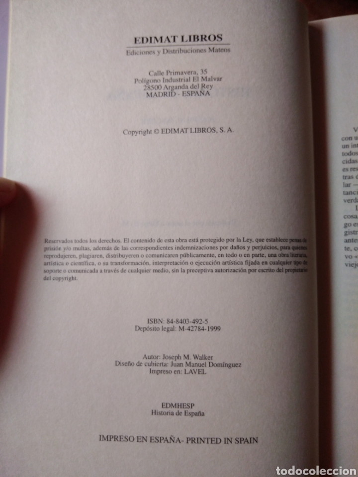 Libros de segunda mano: Historia de Espa&ntilde;a Joseph M Walker - Foto 2