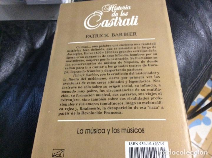 Libros de segunda mano: Historia de los castrati --- Patrick Barbier - Foto 2
