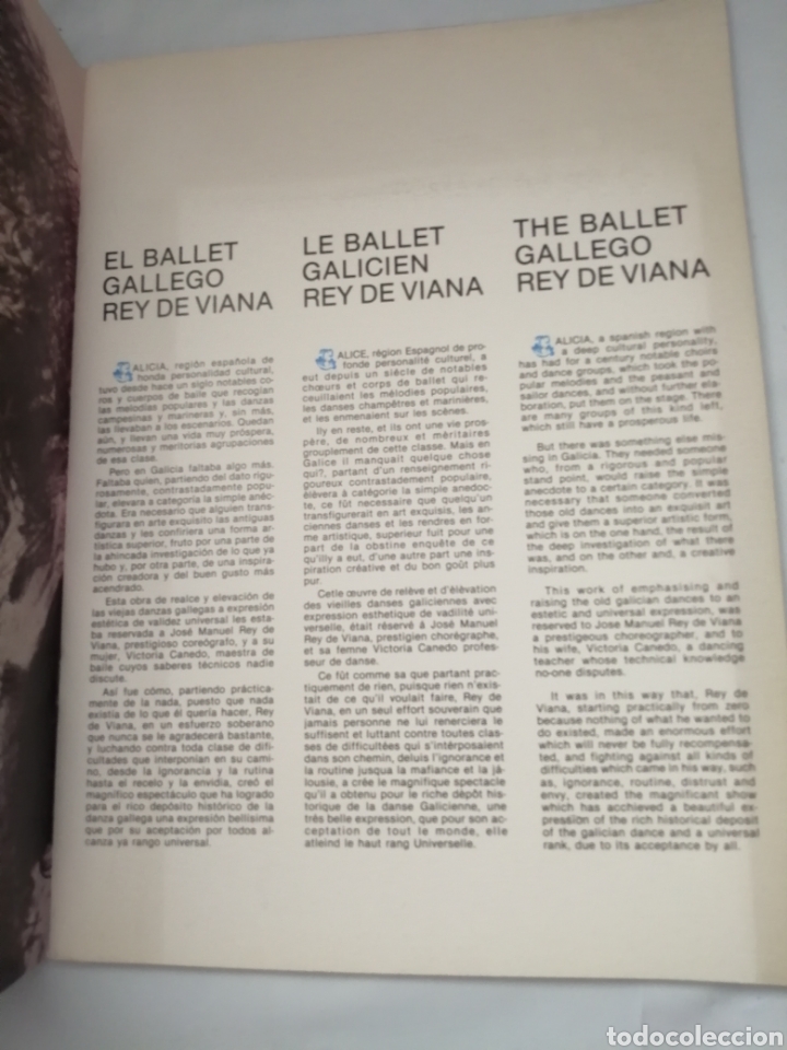 Libros de segunda mano: BALLET GALLEGO REY DE VIANA (TEXTO EN ESPA&Ntilde;OL, FRANC&Eacute;S E INGL&Eacute;S) - Foto 4