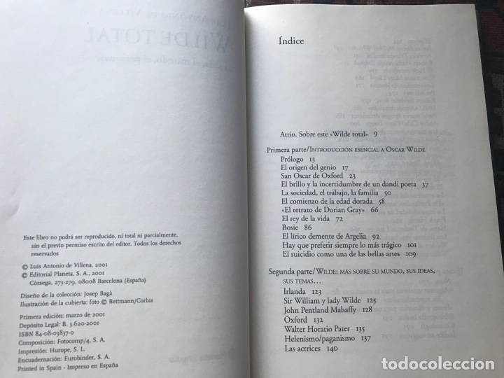 Libros de segunda mano: Wilde total. Luis Antonio de Villena - Foto 5