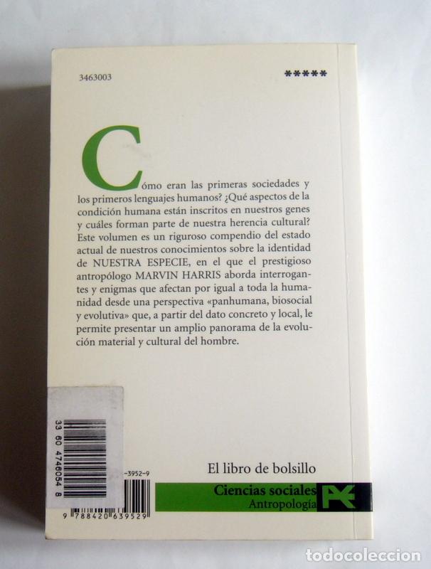Libros de segunda mano: NUESTRA ESPECIE - MARVIN HARRIS - ALIANZA EDITORIAL. 2008 - Foto 3