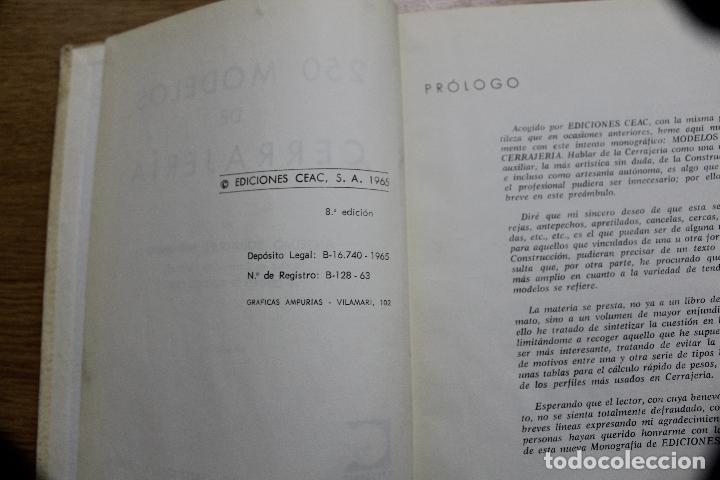 Libros de segunda mano: 250 modelos de Cerrajer&iacute;a - Editorial CEAC - Foto 5