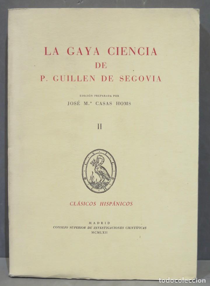 Gebrauchte B&uuml;cher: LA GAYA CIENCIA DE P. GUILLEN DE SEGOVIA. TOMO II
