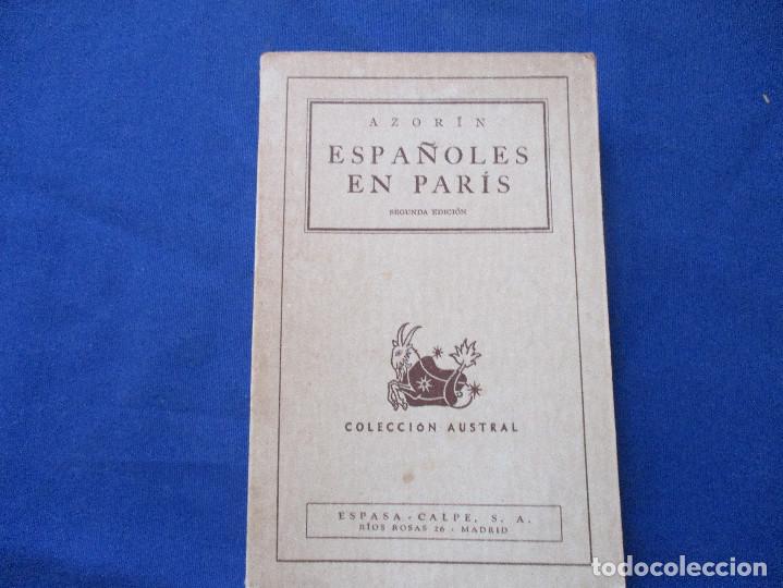 Libros de segunda mano: COLECCI&Oacute;N AUSTRAL / ESPA&Ntilde;OLES EN PAR&Iacute;S / AZOR&Iacute;N - Foto 1