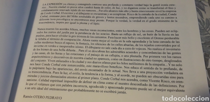 Libros de segunda mano: O OURENSE DE CONDE CORBAL E DE VICENTE RISCO, - Foto 2