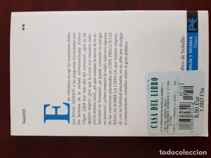 Libros de segunda mano: Cien preguntas b&aacute;sicas sobre la ciencia - Isaac Asimov - Foto 2